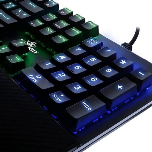 Teclado YeYian Flare Serie 2000 Mecanico Switch Azul RGB YAT1801.