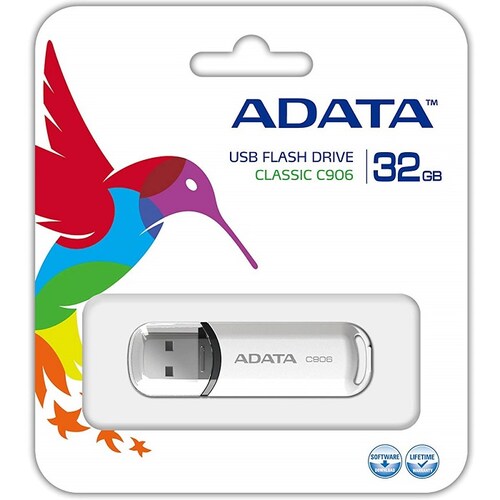 Memoria Flash USB Adata C906 32GB Blanca AC906-32G-RWH