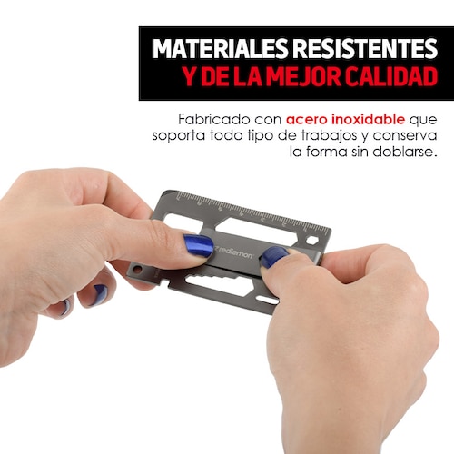 Clip para Billetes con Destapador 9 Herramientas en 1 Redlemon.