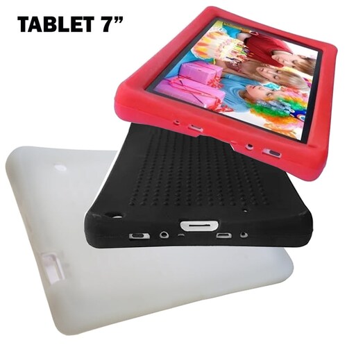 Oferta 3x1 Funda Antigolpes Para Tablet 7 Pulgadas  - Negro - Rojo - Blanco
