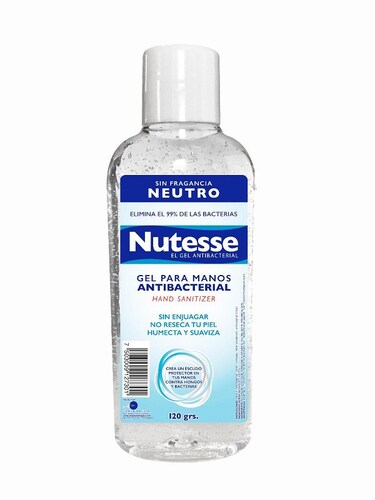 Gel Antibacterial Desinfectante 125ml 70% de Alcohol elimina el 99.9% de germenes y virus 