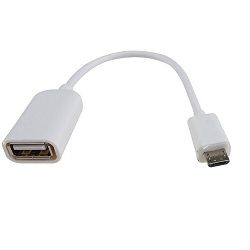 Cable Otg  flexible de micro USB a USB  Estadar  color blanco