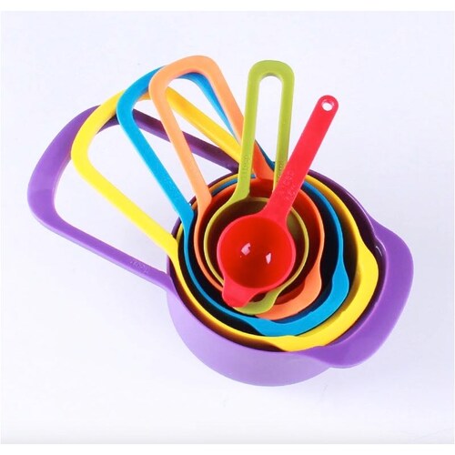 Kit Set De Tazas Cucharas Medidoras para Cocina 1/2 Cda A 1 Taza 