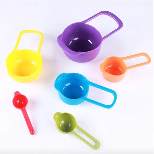 Kit Set De Tazas Cucharas Medidoras para Cocina 1/2 Cda A 1 Taza 