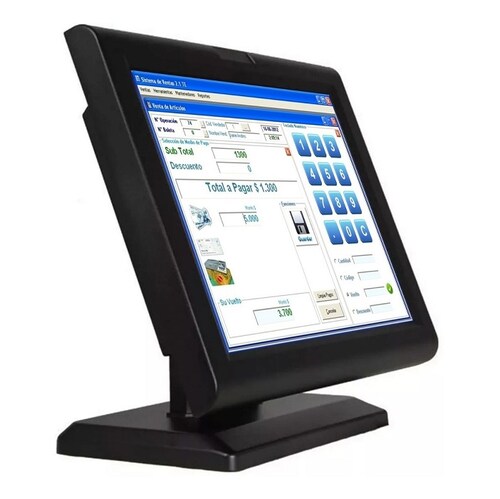 EC Line Monitor EC-TS-1510 LED Touchscreen 15'', Widescreen, USB, Negro (EC-TS-1510)
