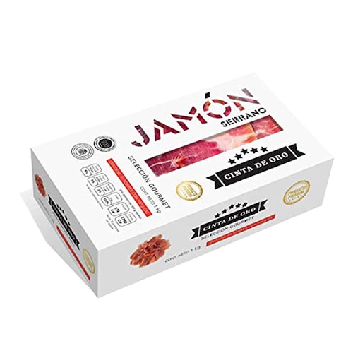 Jamón Serrano Cinta de Oro Premium rebanado 1 kg