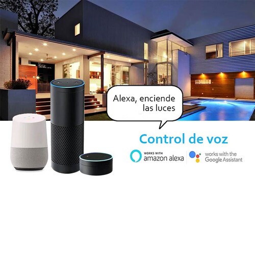 Interruptor inteligente Wifi Interruptor de Luz, Smart Switch Iluminación LED Compatible con Alexa Google Home