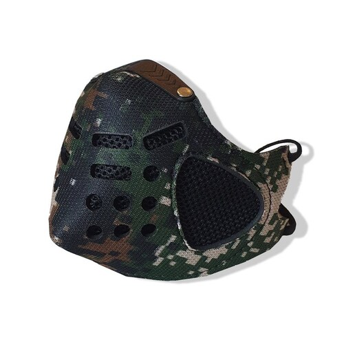 CUBREBOCAS DE NEOPRENO COLOR NEGRO Y MILITAR REUTILIZABLE / LAVABLE