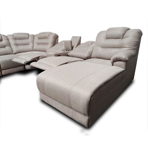 Sala Modular Hercules c/2 reclinables en Tela Michell Capuchino. MADERIAN // ENTREGA EN CDMX Y AREA METROPOLITANA