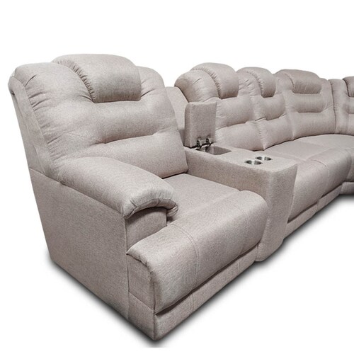 Sala Modular Hercules c/2 reclinables en Tela Michell Capuchino. MADERIAN // ENTREGA EN CDMX Y AREA METROPOLITANA