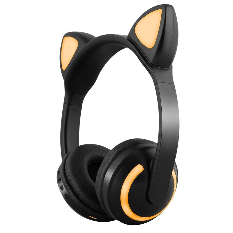 Audifonos bluetooth de orejas de gato con luces led Gadgets Fun