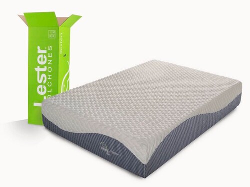 Lester Resten Colchón Híbrido Ortopédico - Terapéutico Adaptable - Queen Size - Hipoalergénico con tratamiento antibacteriano - Calidad Superior - 10 Años de Garantía - Hecho en México 