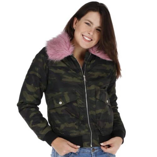 Chamarra Camuflaje Para Mujer Moderna En Dos Colores G1549