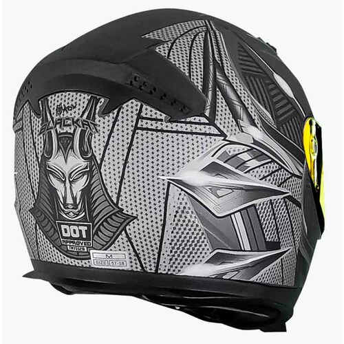 Casco Para Moto Kov Novak Blackat Mate Con Mica Iridium