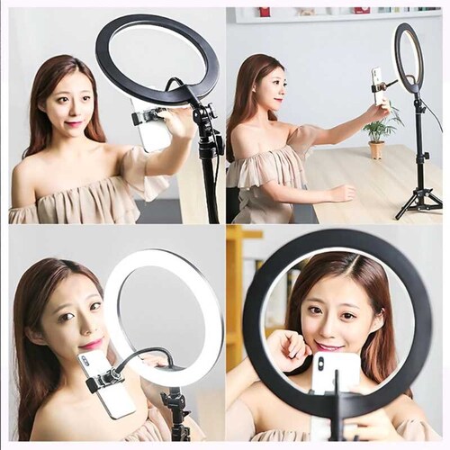 Aro led con soporte Gadgets & fun para  smartphone  30 cm de diámetro Aro de luz para maquillaje, fotografía , video , redes sociales , tiktok 