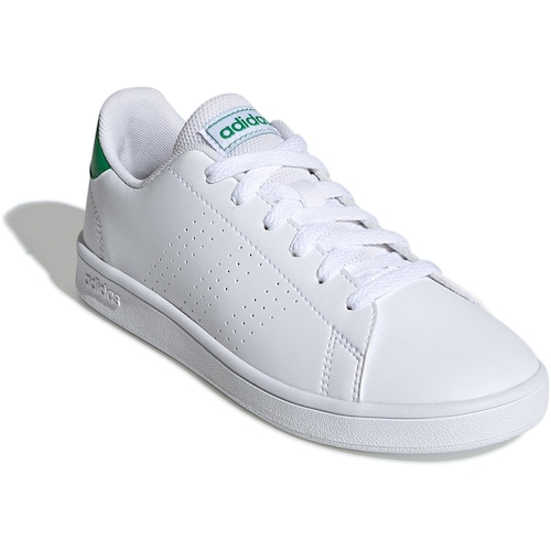 Tenis Adidas Advantage EF0213 Blanco con Verde Niños