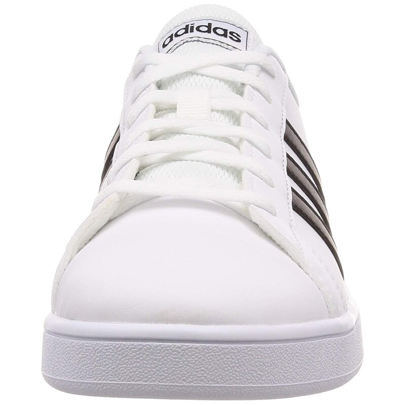 Tenis Adidas Grand Court EF0103 Blanco Franjas Negras Ni os Unisex