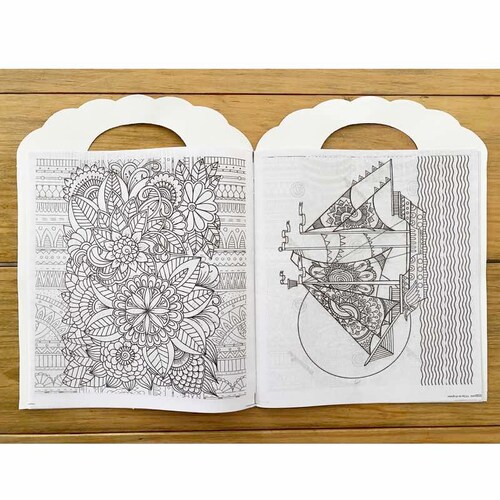 paquete de 2 Libros Para Colorear Mandalas Ciudades y cosas 16 Pág C/u
