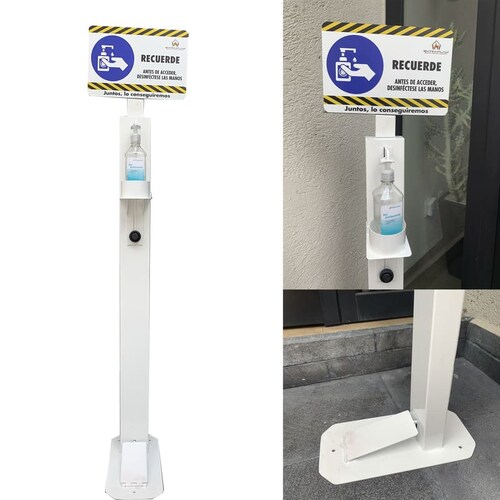 Dispensador De Gel Antibacterial Modulo Sanitizante Pedestal
