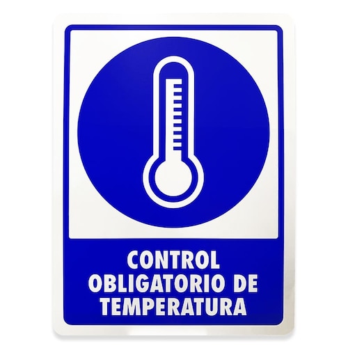 Letrero COVID 20X20 vinil adhesivo Aviso Señal Señalamiento Cubreboca /gel / Sanadistancia / temperatura
