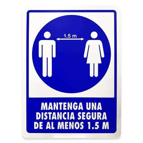 Letrero COVID 20X20 vinil adhesivo Aviso Señal Señalamiento Cubreboca /gel / Sanadistancia / temperatura