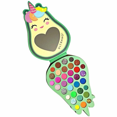 Paleta De Sombras De 34 Tonos Con Forma De Aguacate colores mate y Glitter