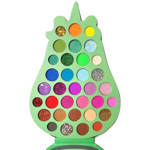Paleta De Sombras De 34 Tonos Con Forma De Aguacate colores mate y Glitter