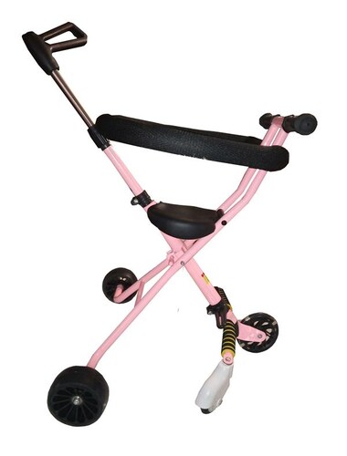 Triciclo Baby Scooter Niños Portatil Plegable De 5 Llantas Rosa