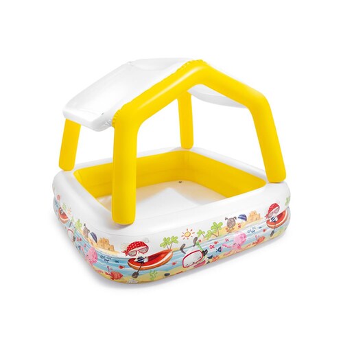 Piscina Inflable Techo Vinil Cuadrada Niños 1.57 M Intex 