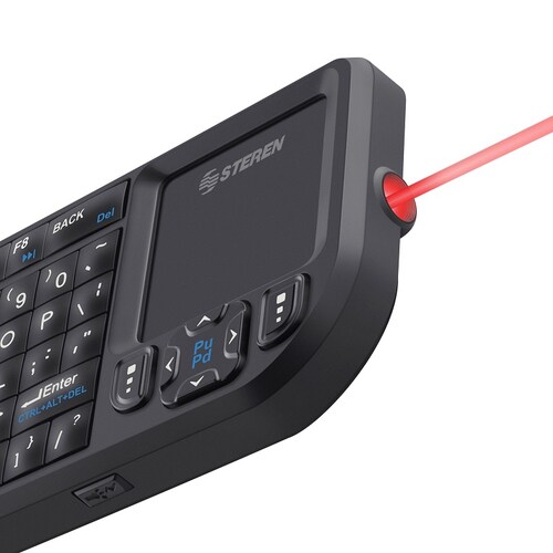 Teclado inalámbrico con touch pad para Smart TV y apuntador láser
