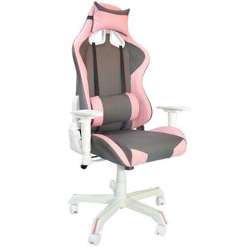 Silla Gamer Ergonomica Cojines Desmontables  Reclinable Rosa