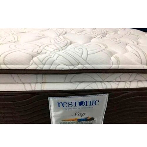 COLCHON MATRIMONIAL NAP DE RESTONIC CON COLCHONETA EXQUIZITO 