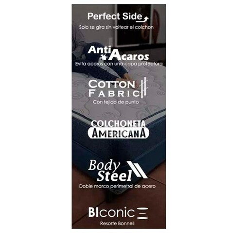 Colchon Queen Size America Modelo Dubai De ColchonteORTOPEDICO SEMI FIRME