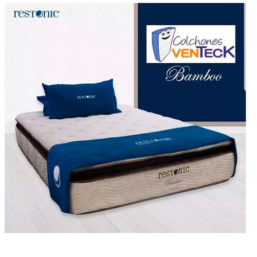 COLCHON MATRIMONIAL  BAMBOO DE RESTONIC RESORTES INDEPENDIENTES.