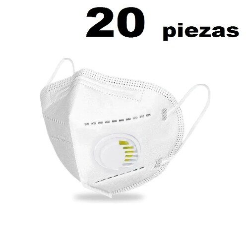 20 Mascarilla tapabocas kN95 Con Válvula