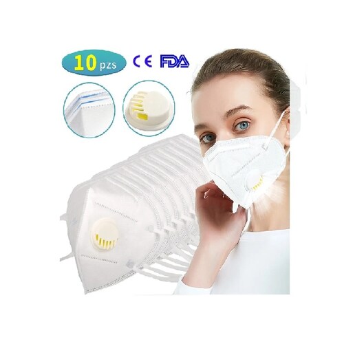 20 Mascarilla tapabocas kN95 Con Válvula