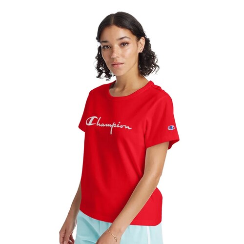 Playera Crop CHAMPION Mujer Rojo