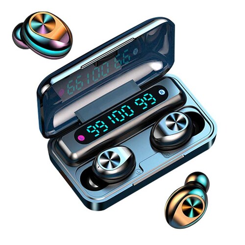 Audífonos Bluetooth 5.0 Con Manos Libres Fralugio Power Bank F9-5C .