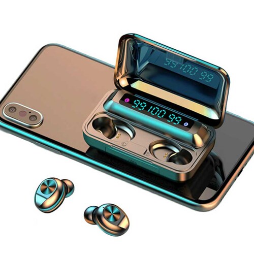 Audífonos Bluetooth 5.0 Con Manos Libres Fralugio Power Bank F9-5C .