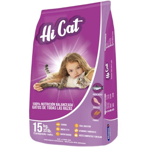 ALIMENTO PARA GATO HI CAT 15KG