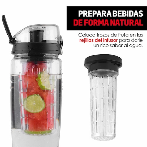 Termo Infusor Agua Sport Frutas Ecológica 940 ml Redlemon
