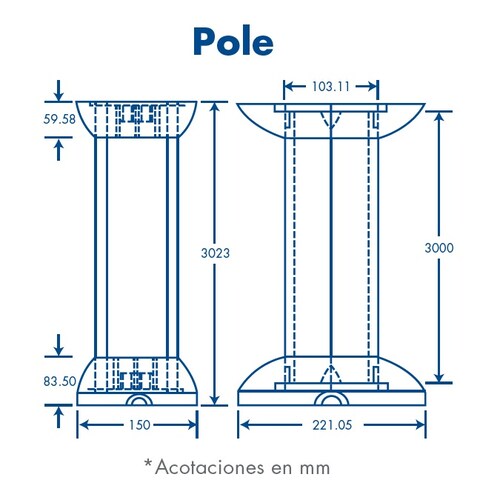 COLUMNA DE CONECTIVIDAD COLOR BLANCO THORSMAN POLE 13000-01000.
