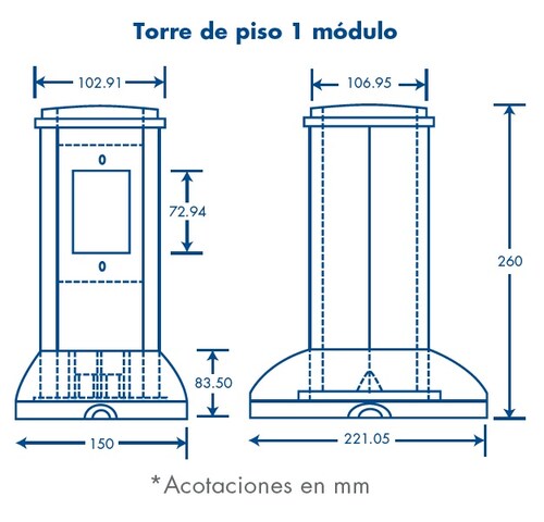TORRE DE PISO COLOR BLANCO 12000-01000.