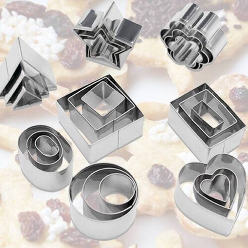 Moldes Cortadores De Galletas De Acero Inoxidable 24 Piezas