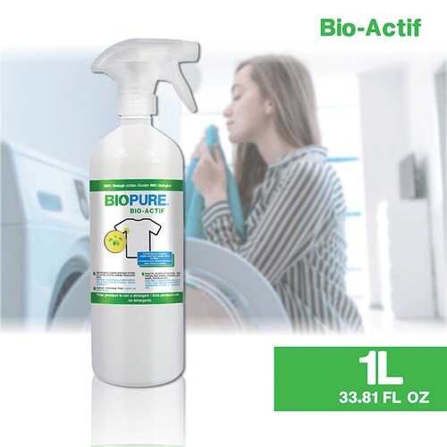 Biopure - Tratamiento para quitar malos olores y manchas en textiles (1 Litro).