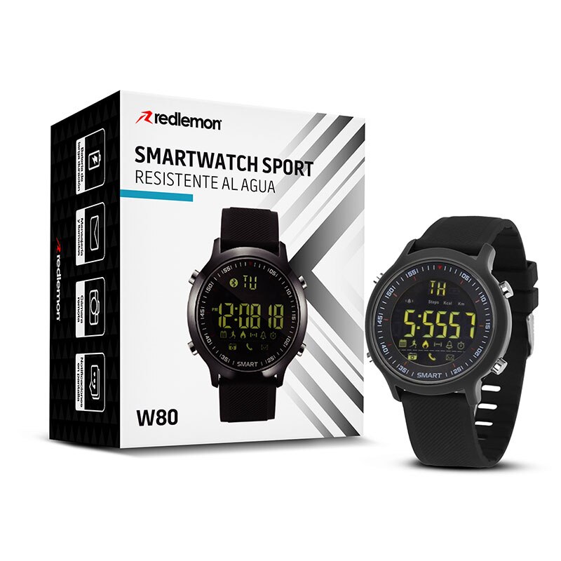 Redlemon Smartwatch Reloj Inteligente Sport Bluetooth con Pantalla