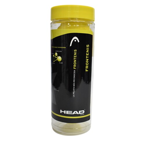 Pelota Frontenis Head Amarilla  6 pack Bote C/3