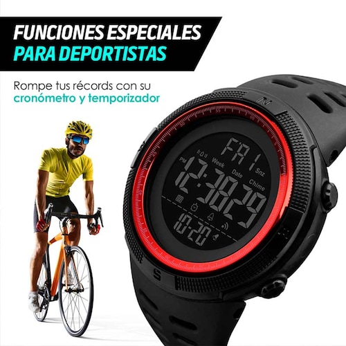 Redlemon Reloj Skmei para Hombre, Digital, Deportivo, Retroiluminado, Modelo 1251