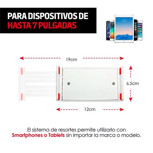 Redlemon Soporte para Celular y Tablet con Brazo Flexible y Clip para Colocar en Mesa o Escritorio, Resistente, Compatibilidad Universal, Ideal para Dispositivos de Hasta 19 cm de Ancho