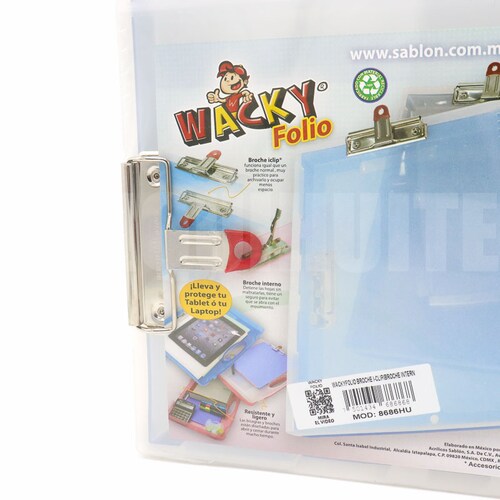 Organizador De Documentos Portatil Wacky Folio Sablon Clip